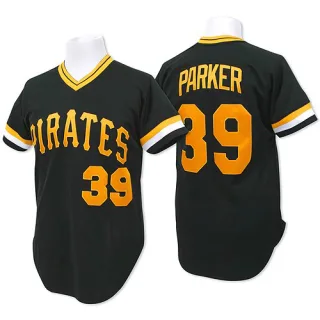 Men's Authentic Black Dave Parker Pittsburgh Pirates Throwback Jersey