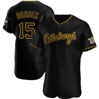 Men's Authentic Black Doug Drabek Pittsburgh Pirates Alternate Team Jersey