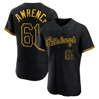 Men's Authentic Black Justin Lawrence Pittsburgh Pirates Snake Skin City Jersey