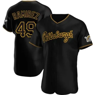 Men's Authentic Black Yohan Ramirez Pittsburgh Pirates Alternate Team Jersey