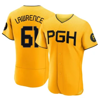 Men's Authentic Gold Justin Lawrence Pittsburgh Pirates 2023 City Connect Jersey