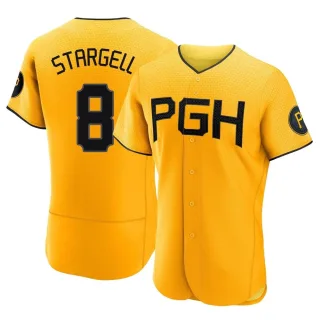 Men's Authentic Gold Willie Stargell Pittsburgh Pirates 2023 City Connect Jersey