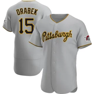 Men's Authentic Gray Doug Drabek Pittsburgh Pirates Road Jersey
