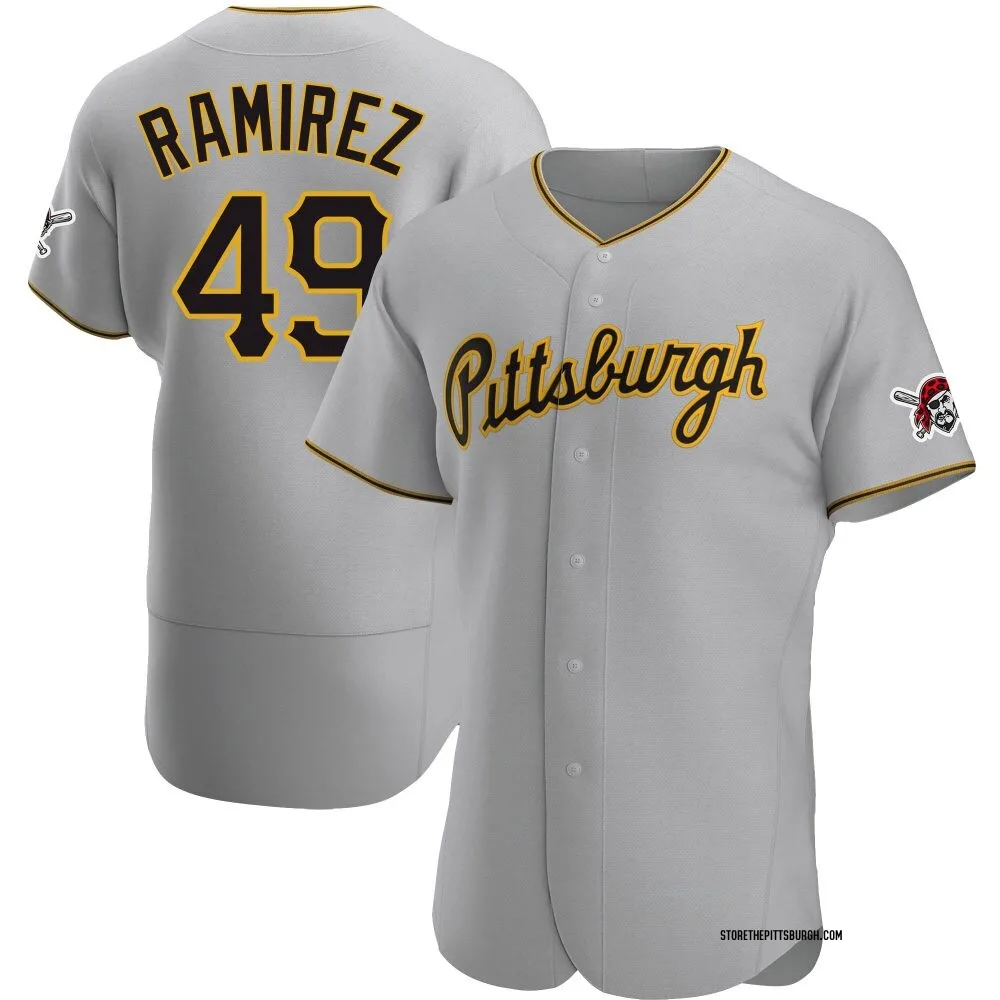 Men's Authentic Gray Yohan Ramirez Pittsburgh Pirates Road Jersey