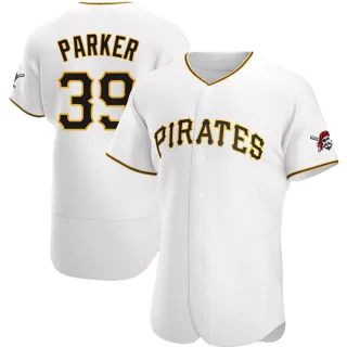 Men's Authentic White Dave Parker Pittsburgh Pirates Home Jersey