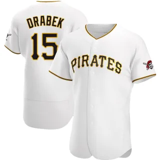 Men's Authentic White Doug Drabek Pittsburgh Pirates Home Jersey