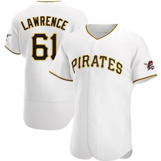 Men's Authentic White Justin Lawrence Pittsburgh Pirates Home Jersey
