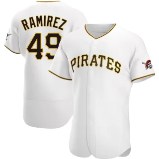 Men's Authentic White Yohan Ramirez Pittsburgh Pirates Home Jersey