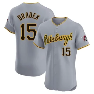 Men's Elite Gray Doug Drabek Pittsburgh Pirates Road Jersey