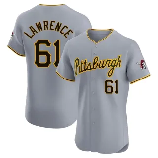 Men's Elite Gray Justin Lawrence Pittsburgh Pirates Road Jersey