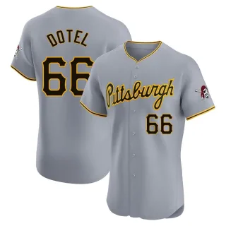 Men's Elite Gray Wilber Dotel Pittsburgh Pirates Road Jersey