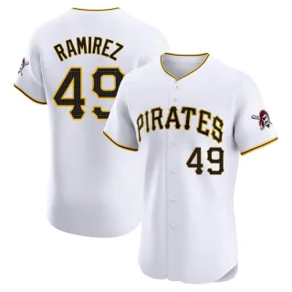 Men's Elite White Yohan Ramirez Pittsburgh Pirates Home Jersey