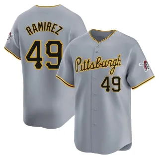 Men's Limited Gray Yohan Ramirez Pittsburgh Pirates Away Jersey