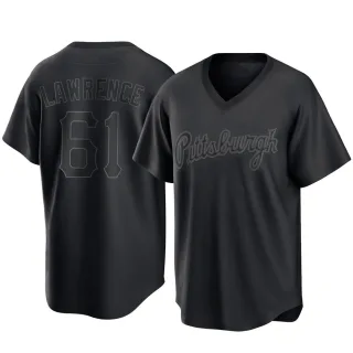 Men's Replica Black Justin Lawrence Pittsburgh Pirates Pitch Fashion Jersey