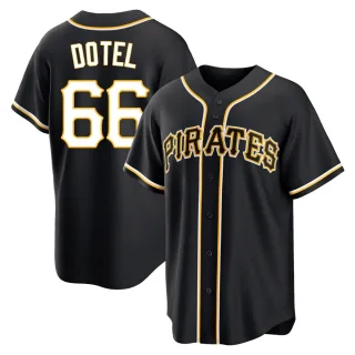Men's Replica Black Wilber Dotel Pittsburgh Pirates Fashion Out Jersey