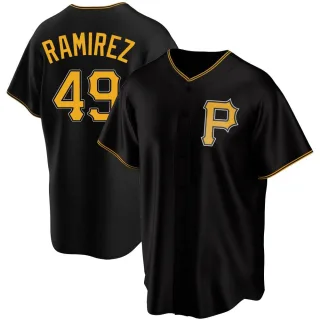Men's Replica Black Yohan Ramirez Pittsburgh Pirates Alternate Jersey