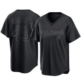 Men's Replica Black Yohan Ramirez Pittsburgh Pirates Pitch Fashion Jersey