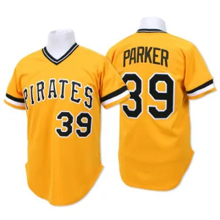 Men's Replica Gold Dave Parker Pittsburgh Pirates Throwback Jersey