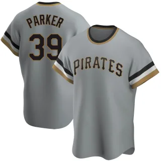 Men's Replica Gray Dave Parker Pittsburgh Pirates Road Cooperstown Collection Jersey