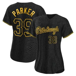 Women's Authentic Black Dave Parker Pittsburgh Pirates Snake Skin City Jersey