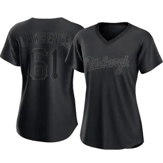 Women's Authentic Black Justin Lawrence Pittsburgh Pirates Pitch Fashion Jersey
