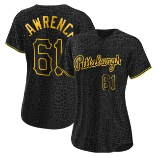 Women's Authentic Black Justin Lawrence Pittsburgh Pirates Snake Skin City Jersey
