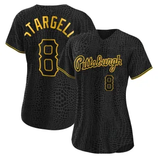 Women's Authentic Black Willie Stargell Pittsburgh Pirates Snake Skin City Jersey