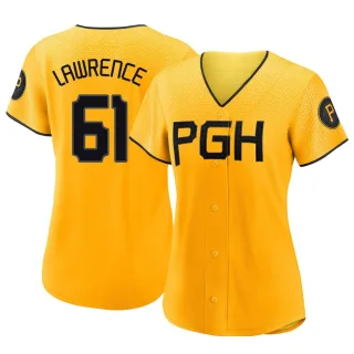 Women's Authentic Gold Justin Lawrence Pittsburgh Pirates 2023 City Connect Jersey