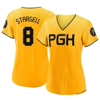 Women's Authentic Gold Willie Stargell Pittsburgh Pirates 2023 City Connect Jersey