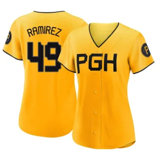 Women's Authentic Gold Yohan Ramirez Pittsburgh Pirates 2023 City Connect Jersey