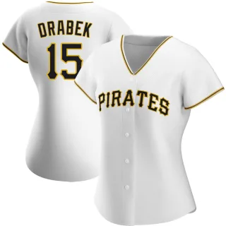 Women's Authentic White Doug Drabek Pittsburgh Pirates Home Jersey