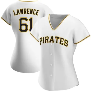 Women's Authentic White Justin Lawrence Pittsburgh Pirates Home Jersey