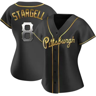 Women's Replica Black Golden Willie Stargell Pittsburgh Pirates Alternate Jersey