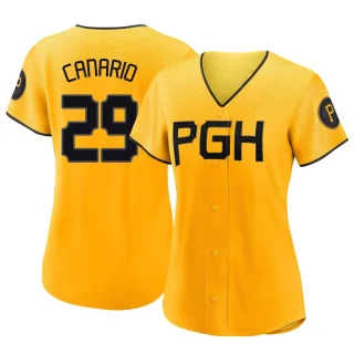 Women's Replica Gold Alexander Canario Pittsburgh Pirates 2023 City Connect Jersey