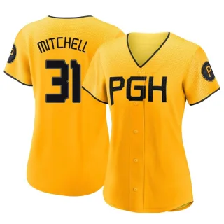 Women's Replica Gold Cal Mitchell Pittsburgh Pirates 2023 City Connect Jersey