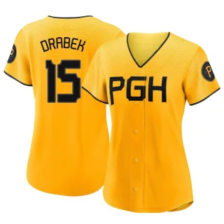 Women's Replica Gold Doug Drabek Pittsburgh Pirates 2023 City Connect Jersey