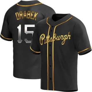 Youth Replica Black Golden Doug Drabek Pittsburgh Pirates Alternate Jersey