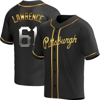 Youth Replica Black Golden Justin Lawrence Pittsburgh Pirates Alternate Jersey