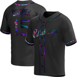 Youth Replica Black Holographic Doug Drabek Pittsburgh Pirates Alternate Jersey