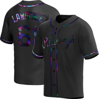 Youth Replica Black Holographic Justin Lawrence Pittsburgh Pirates Alternate Jersey