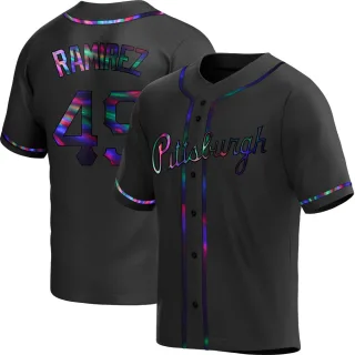 Youth Replica Black Holographic Yohan Ramirez Pittsburgh Pirates Alternate Jersey