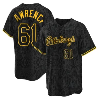 Youth Replica Black Justin Lawrence Pittsburgh Pirates Snake Skin City Jersey