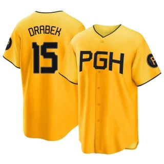 Youth Replica Gold Doug Drabek Pittsburgh Pirates 2023 City Connect Jersey