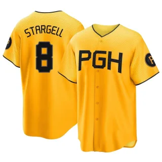 Youth Replica Gold Willie Stargell Pittsburgh Pirates 2023 City Connect Jersey