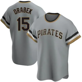 Youth Replica Gray Doug Drabek Pittsburgh Pirates Road Cooperstown Collection Jersey